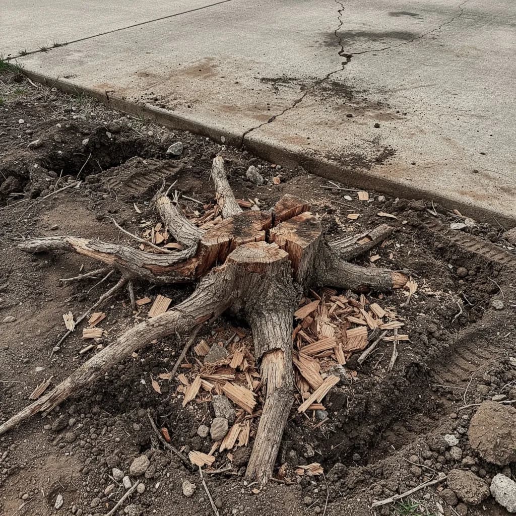 Old stump in front yard